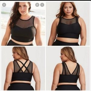Torrid size 3 Mesh High Neck Bikini Top
